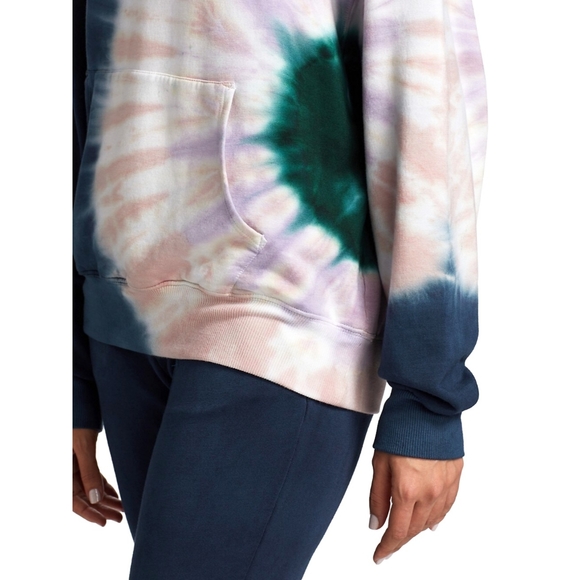 NWT Wildfox Womens S Navy Circular Tie Dye Hoodie Retail $126 - Picture 5 of 7